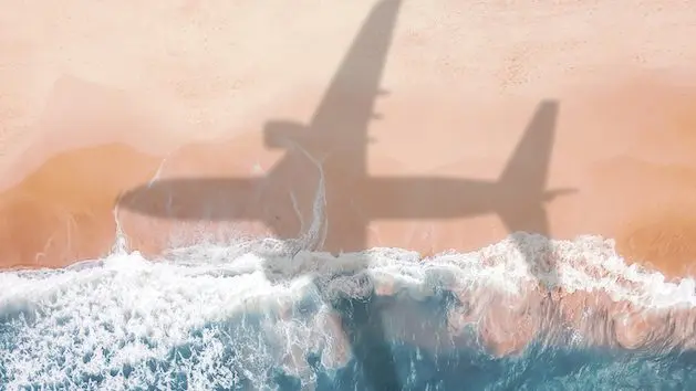 aerial-view-of-an-airplane-shadow-over-a-sandy-beach