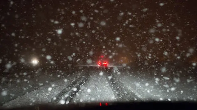 snowy-road-at-night