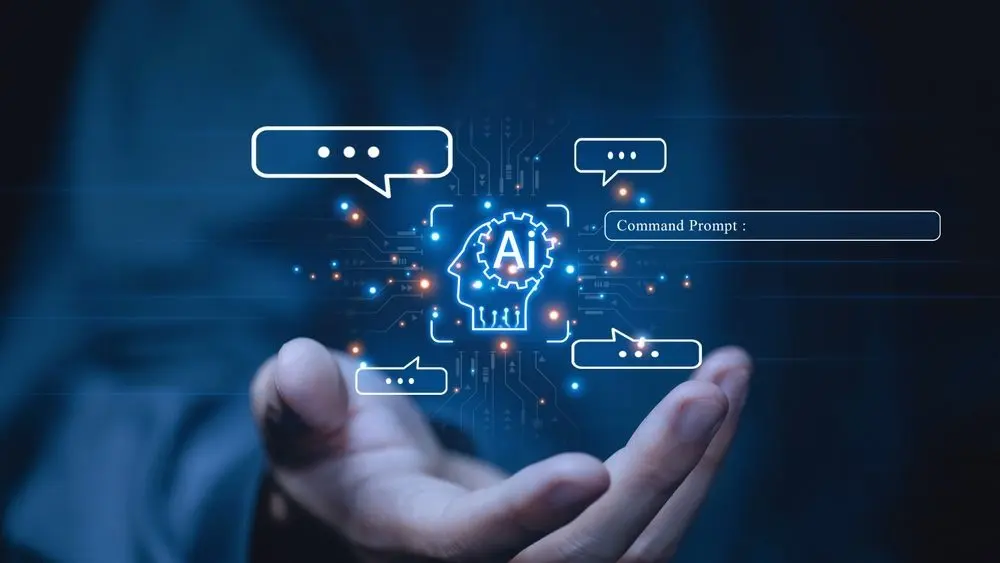 businessmanshowinggraphicsaichatapplicationadigitalchatbotassistant