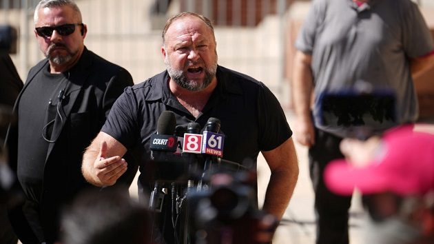alex-jones-speaks-to-the-media-outside-the-sandy-hook-trial-in-waterbury-connecticut
