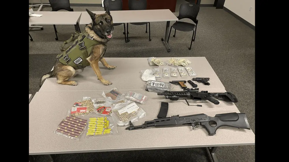 k-9-deputy-duke-next-to-items-confiscated-from-tyler-miles-and-jose-rojas-nunes-santa-rosa-police