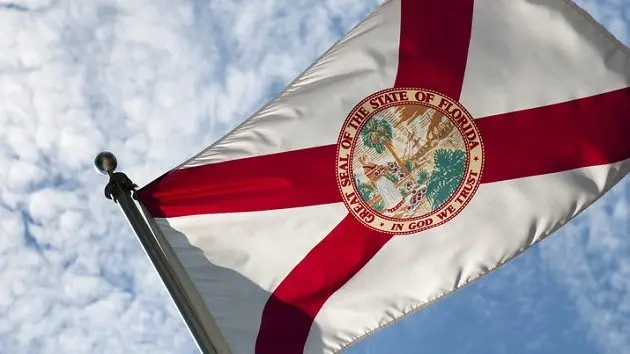 usa-florida-state-flag-of-florida-against-cloudy-sky
