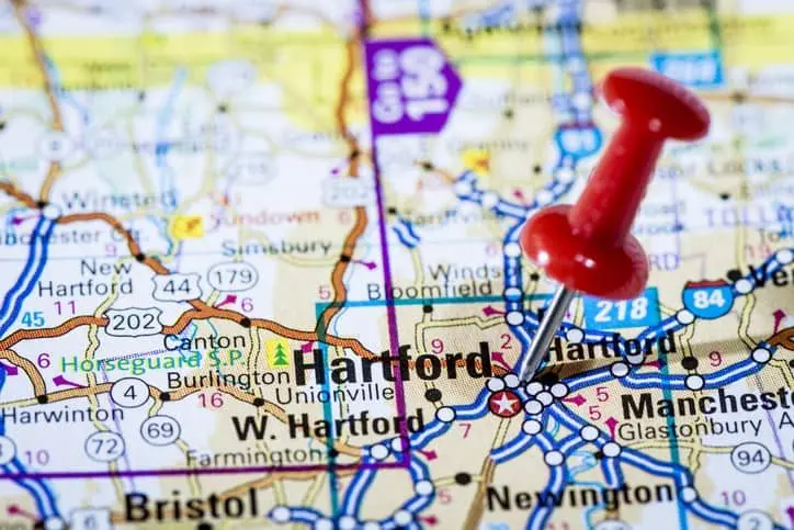 us-capital-cities-on-map-series-hartford-connecticut-ct