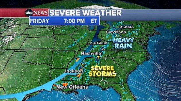 Tornadoes possible in Mid-Atlantic as storms set to drench East Coast ...
