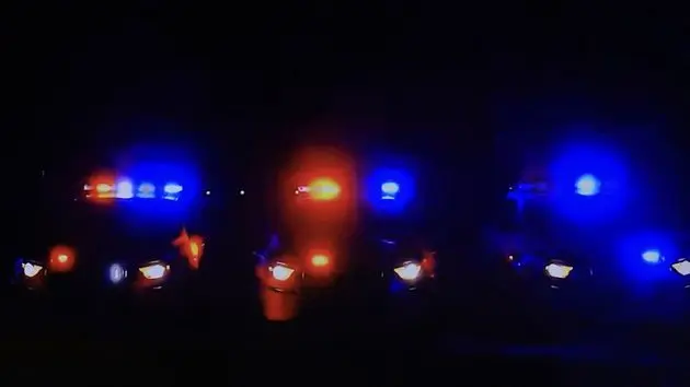 nighttime-police-road-block