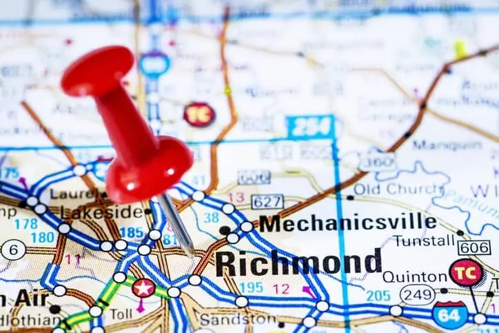 us-capital-cities-on-map-series-richmond-virginia-va