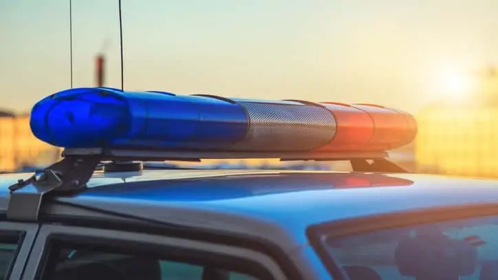 police-car-on-the-street-close-up