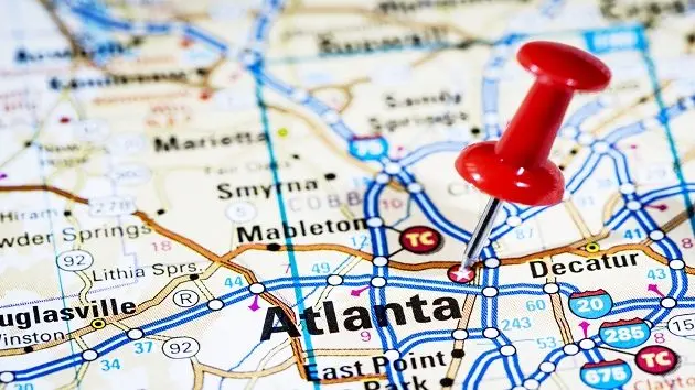 us-capital-cities-on-map-series-atlanta-georgia-ga