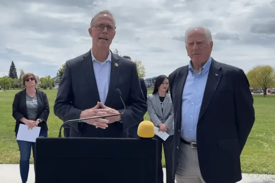 congressman-jared-huffman-left-and-congressman-mike-thompson-in-coffey-park-4-25-24-congressman-mike-thompsons-office