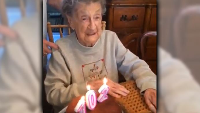 VIDEO: 102 Year-Old Granny Blows Out Her Teeth | WMYK