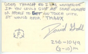 David Grohl fan letter