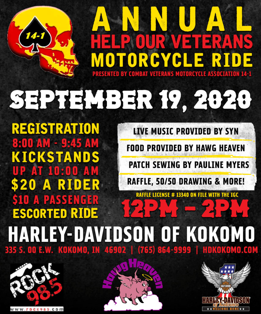 The Annual Help Our Veterans Motorcycle Ride WMYK