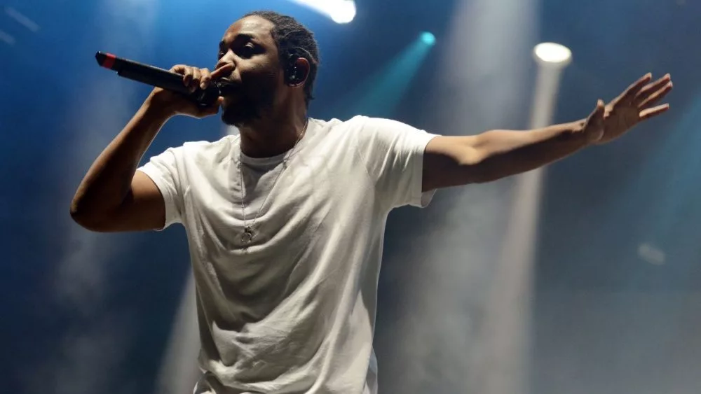 Kendrick Lamar performs onstage at the 2016 Okeechobee Music and Arts Festival. Okeechobee^ Florida - March 5^ 2016