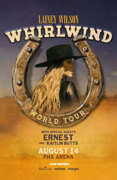 Lainey Wilson Whirlwind World Tour with ERNEST and Kaitlin Butts
