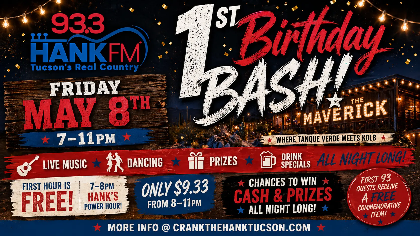 93.3 HANK FM’s 1st Birthday Bash