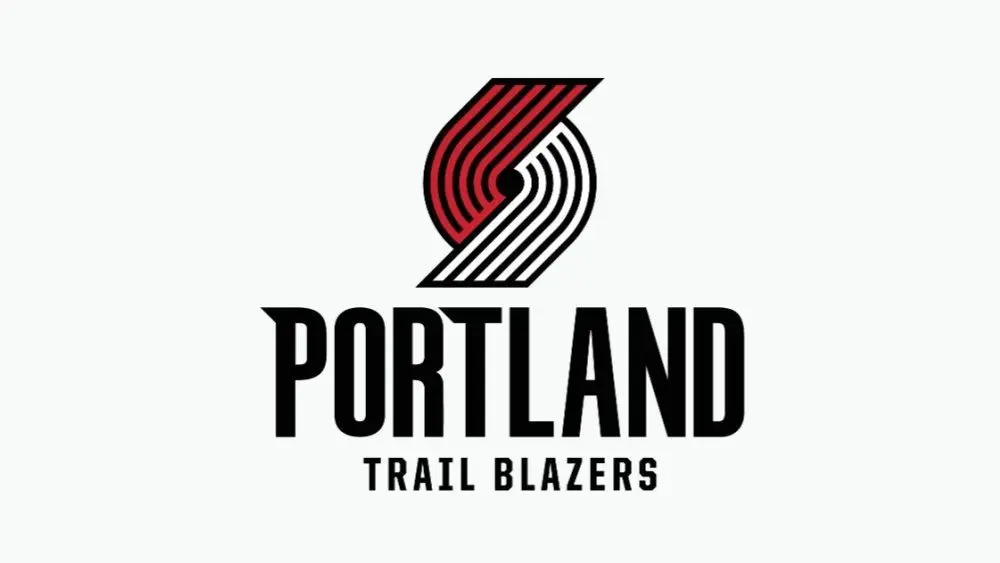 Portland Trail Blazers^ Popular editorial vector logo is printed on white paper.