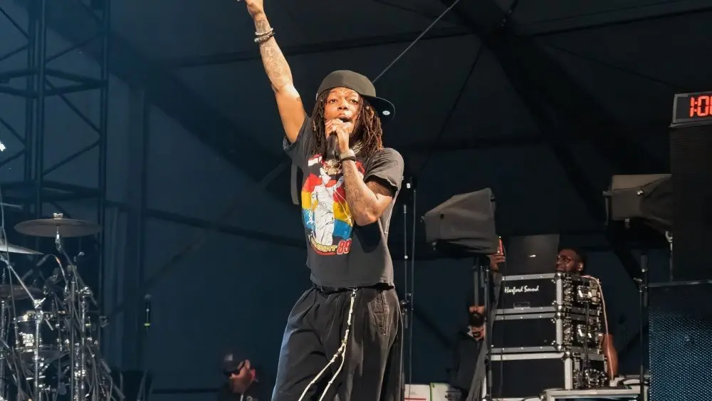 JID performs at Bonnaroo music festival Manchester^ Tennessee USA - 06-17-2023