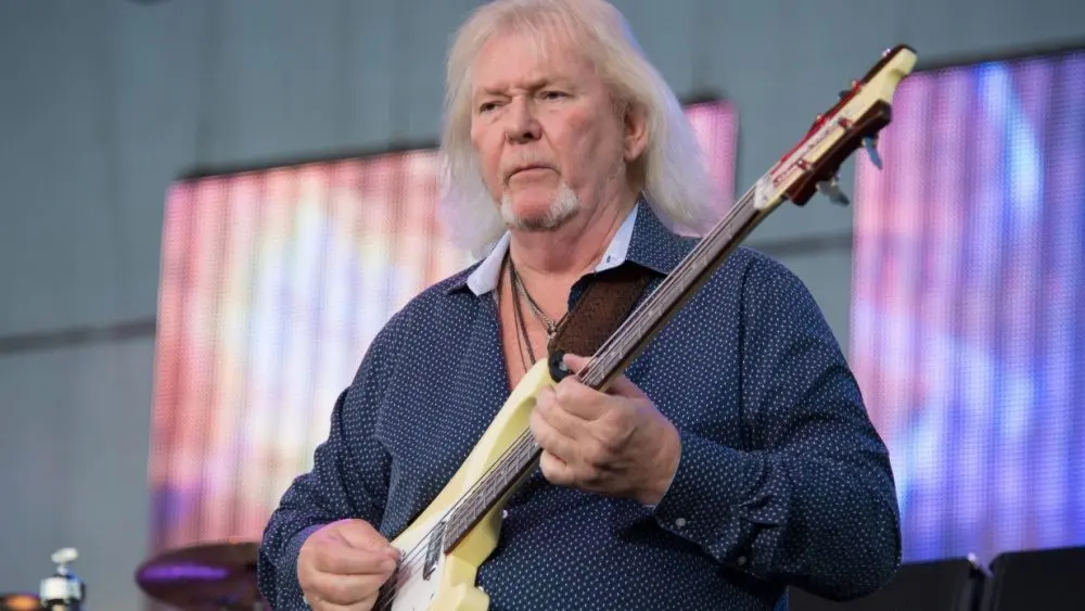 Chris Squire of the band Yes performs at Thunder Valley Casino Resort in Lincoln^ California on August 23^ 2014