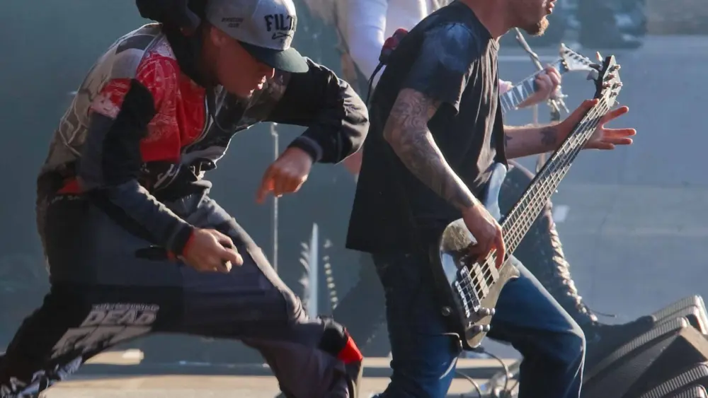 Limp Bizkit performing on stage in day 2 of Rock in Rio Lisboa May 26^ 2012 in Lisbon^ Portugal