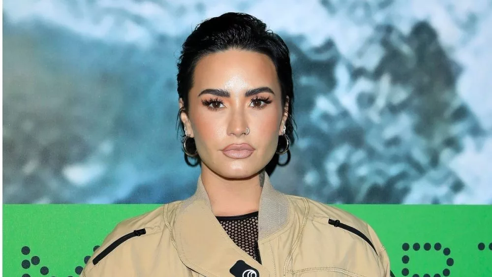 Demi Lovato at the Stella McCartney X Adidas Party at the Henson Recording Studio on February 2^ 2023 in Los Angeles^ CA