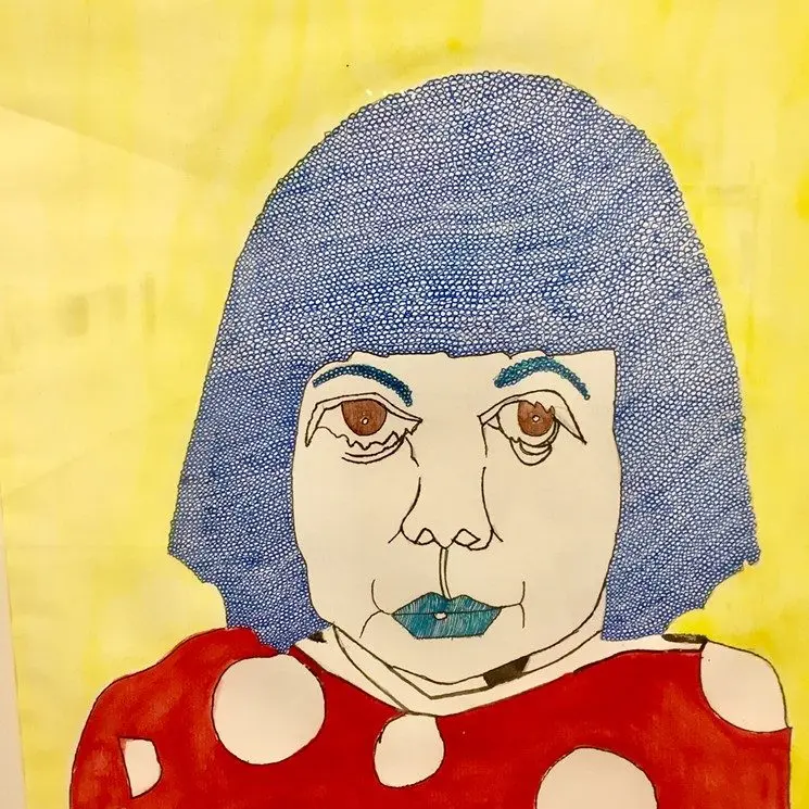 milton_davis_-_portrait_of_yayoi_kusama_2015-16_ink_on_paper_the_main