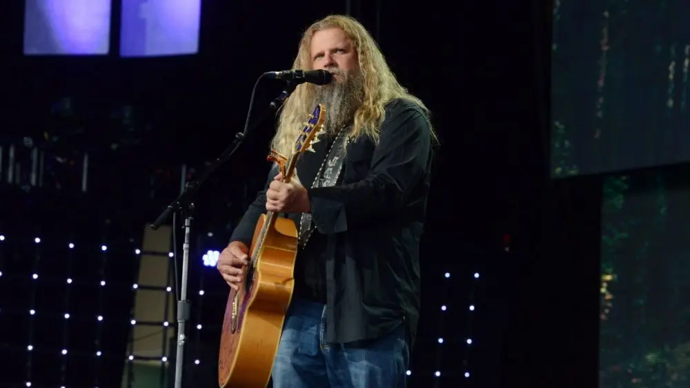 Singer songwriter Jamey Johnson performs at the 2018 Farm Aid. Hartford^ CT - September 22^ 2018