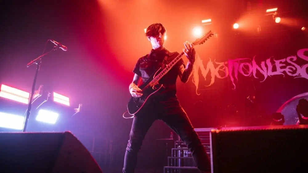 Motionless in whiter perform live at hte o2 victoria warehouse manchester uk. Manchester^ United Kingdom^ 17th march 2023