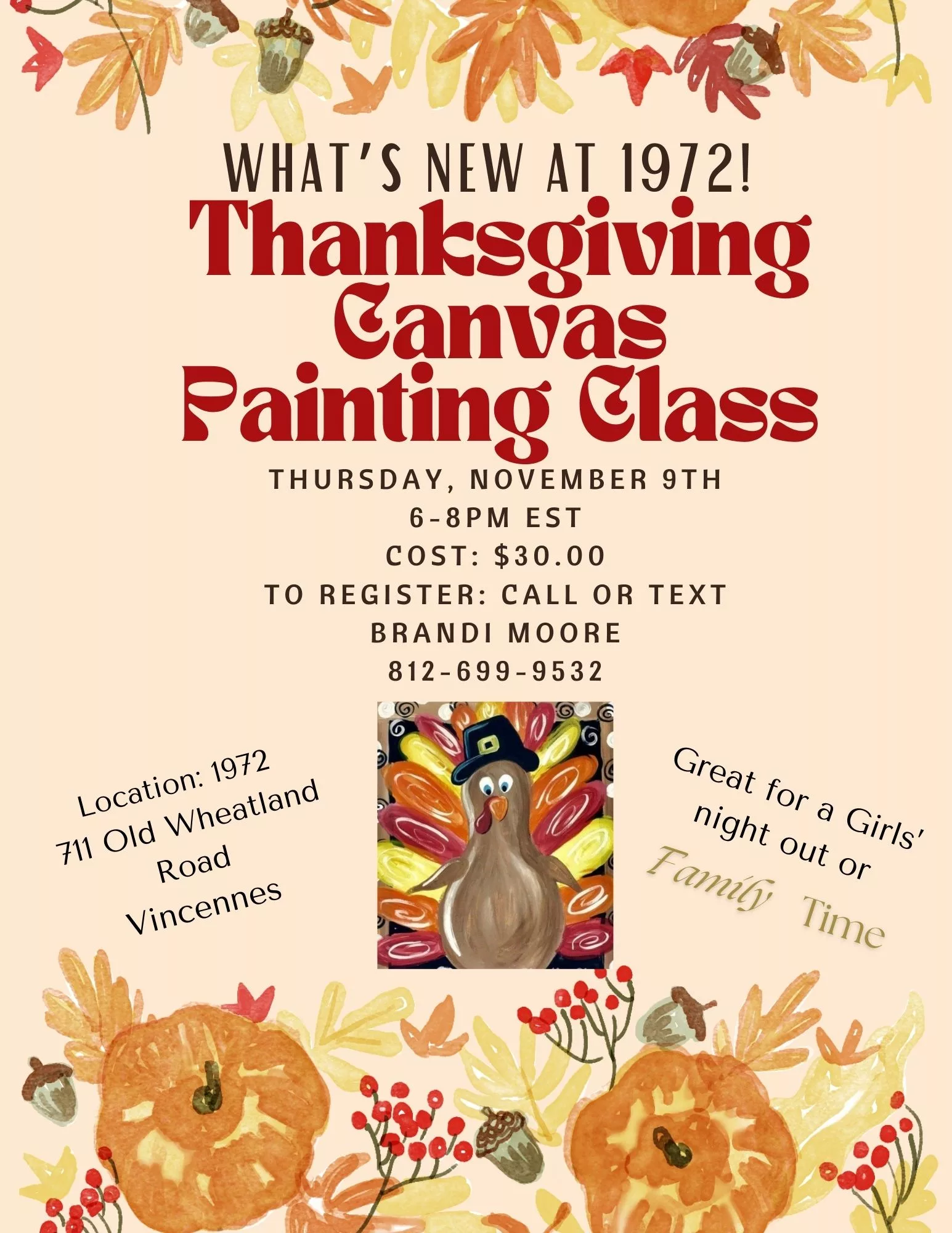 KCARC THANKSGIVING CANVAS PAINTING CLASS | 103 Lite Hits - WAKO-FM