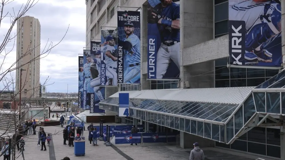 Rogers Centre in Toronto home of the Toronto Blue Jays baseball team - TORONTO^ ONTARIO CANADA - APRIL 15^ 2024
