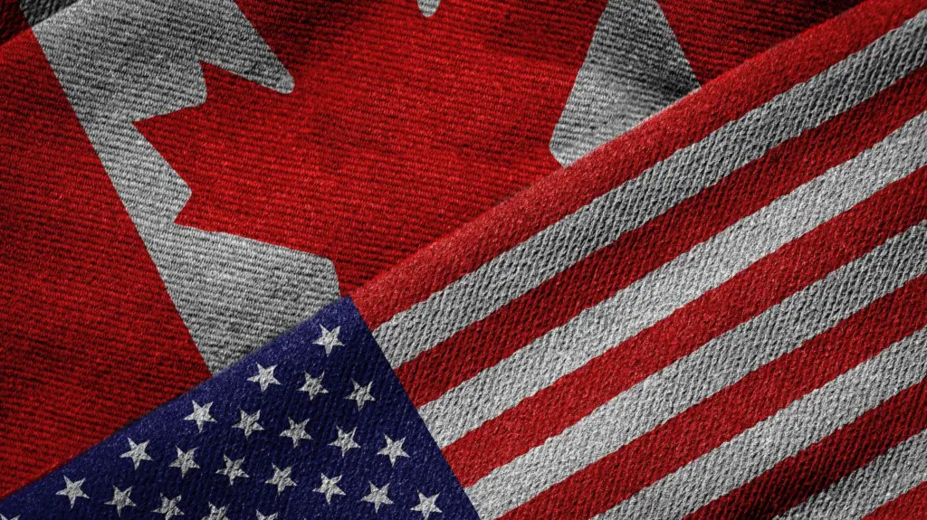 flags-of-usa-and-canada-on-grunge-texture