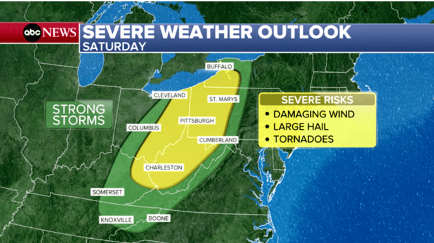 Severe weather threat, flooding continue as life-threatening storms pass through the East