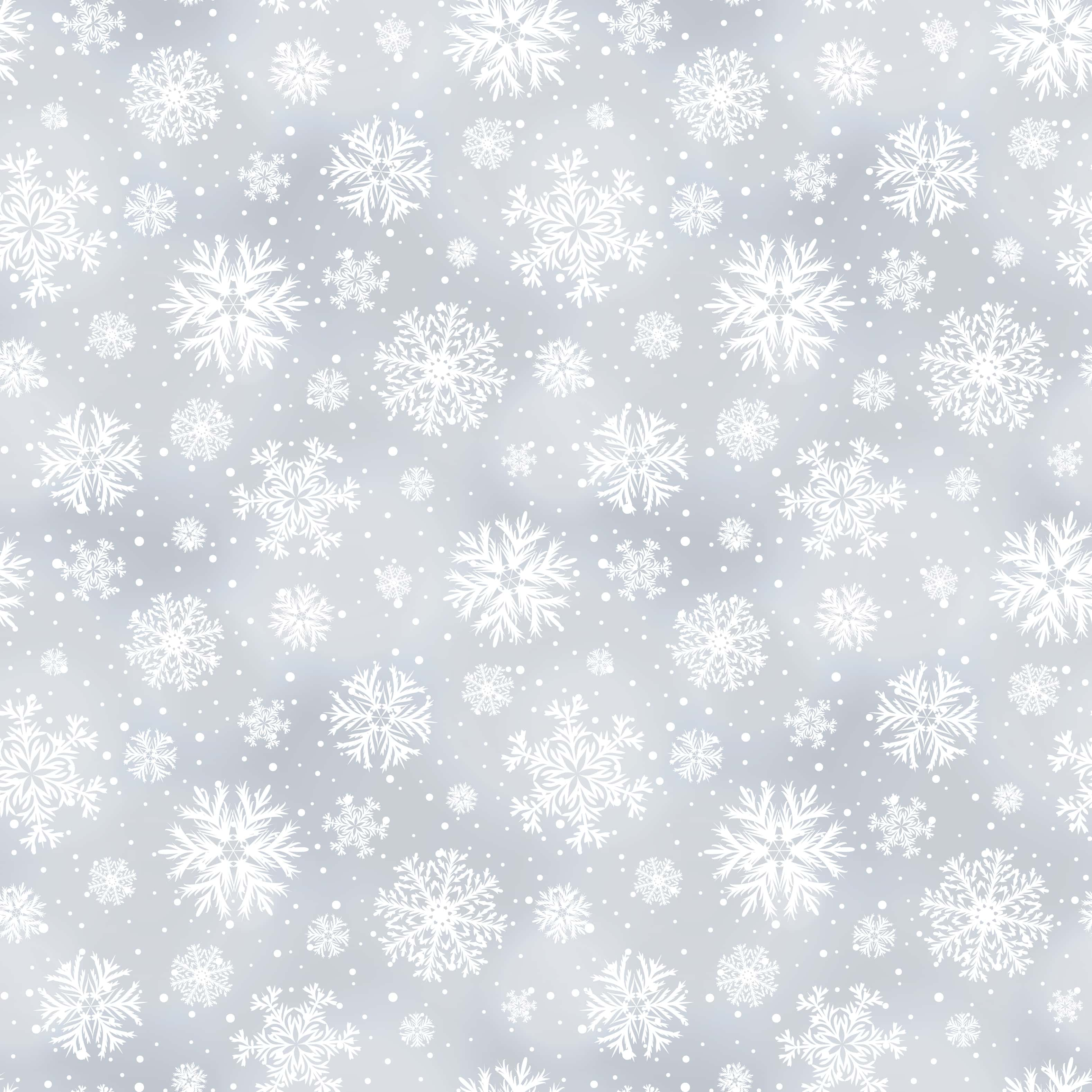 Vector soft winter seamless pattern, background with snowflakes | WVEZ