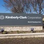 Kimberly-Clark Corporation’s sign at its headquarters in Irving^ Texas^ USA. Irving^ Texas^ USA - March 20^ 2022