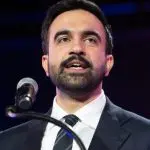 Mayoral candidate Zohran Mamdani speaks during 'New York is not for sale' rally at Forest Hill Stadium in New York on October 26^ 2025.