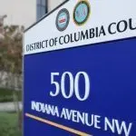 DISTRICT OF COLUMBIA COURTS - APPEALS and SUPERIOR COURT sign at building exterior WASHINGTON - NOVEMBER 2^ 2019