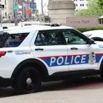 Columbus Police on high alert as Vice President Mike Pence motorcade passes by. Dublin Ohio October 13^ 2020
