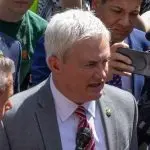 Republican member of the House of Representatives James Comer visited the tent camp on the George Washington University GWU^ DC^ USA - May 1st^ 2024