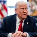 President Trump Auto Tariffs Announcement in the Oval Office - March 26^ 2025 - USA