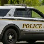 Washington DC^ USA - 30 April 2024: Police patrol car used by the United States Secret Service Uniformed Division