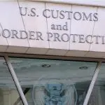 Entrance to the U.S. Customs and Border Protection offices at the Ronald Reagan Building and International Trade Center Washington^ D USA; March 29^ 2025