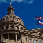 Texas State Capitol Building - The pink marble granite Texas Capitol building is located at the end of Congress Avenue in downtown Austin^ Texas.