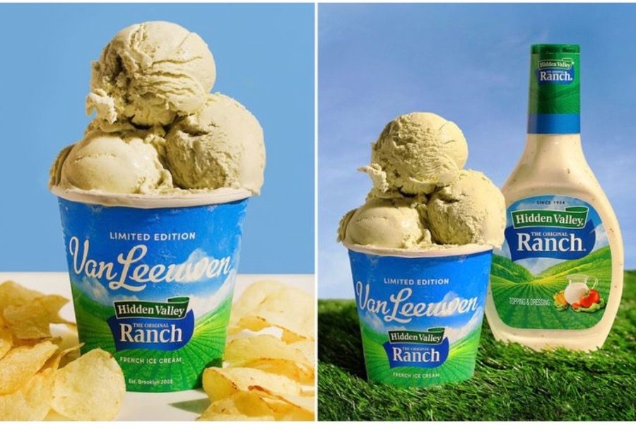 hidden valley ranch dressing ice cream Hidden Valley Ranch ice cream made by Van Leeuwen to sell exclusively at  Walmart