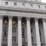 View of Thurgood Marshall United States Courthouse where Ghislaine Maxwell trial has been heard New York^ NY - december 21^ 2021