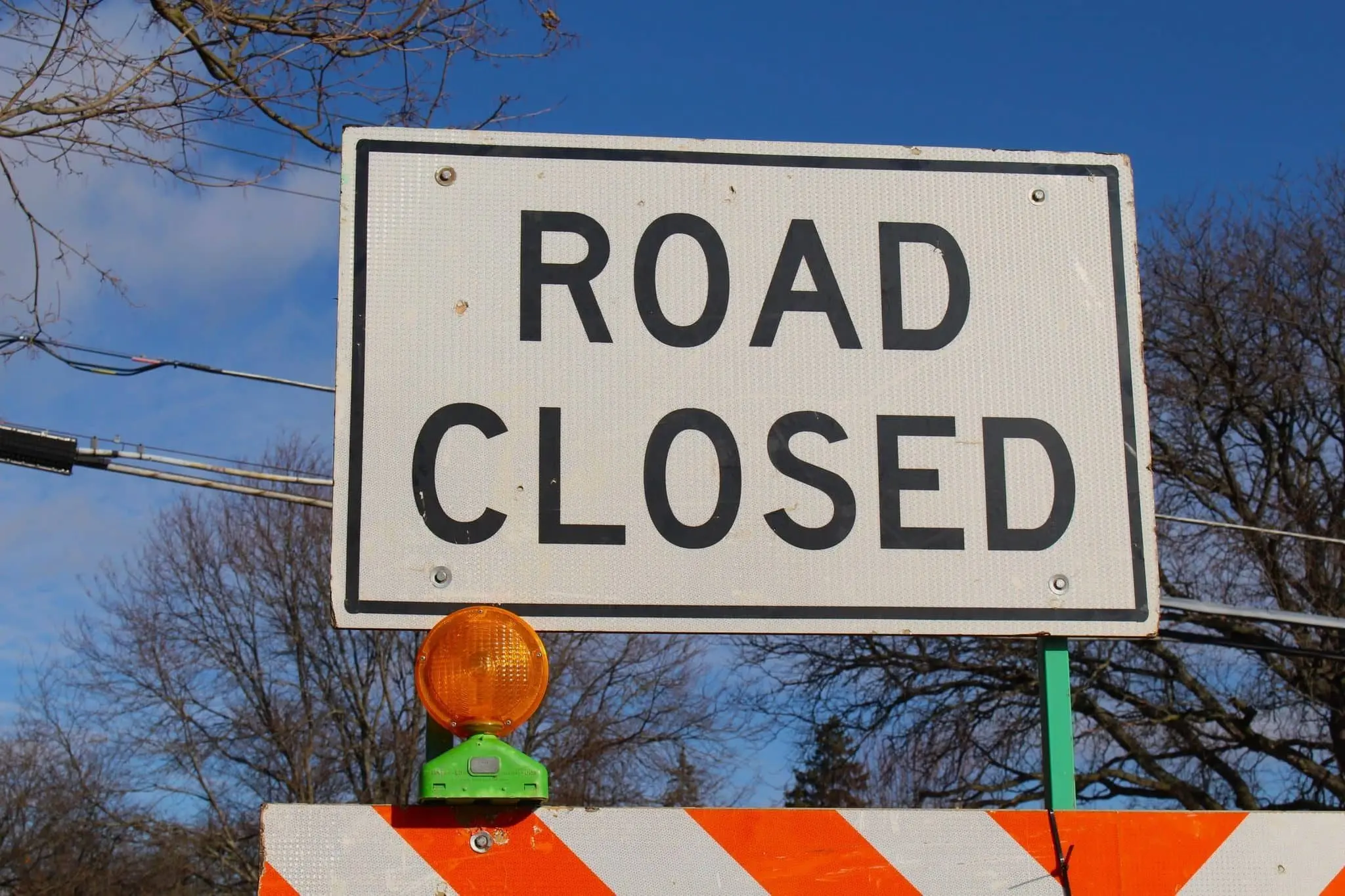 Road Closed Sign