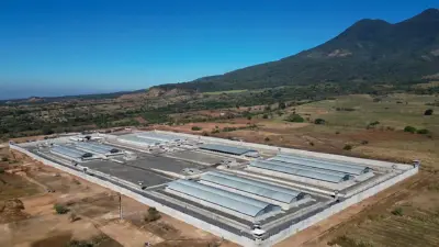 Aerial view of the Terrorism Confinement Center (CECOT)