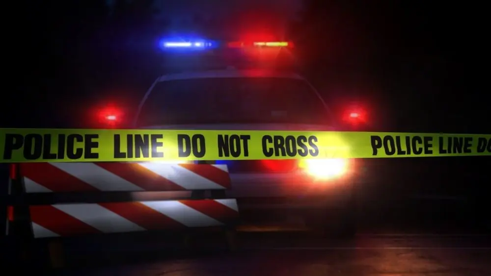 Police line do not cross at night