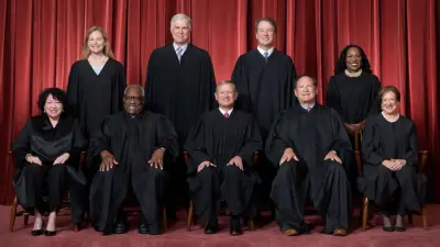 A portrait of the Supreme Court of the United States of America as of 2025