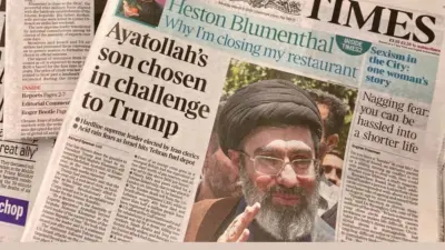 British newspapers report Iran has chosen Ayatollah Ali Khamenei's son^ Mojtaba Khamenei as new supreme leader Nottinghamshire^ UK 09 March 2026