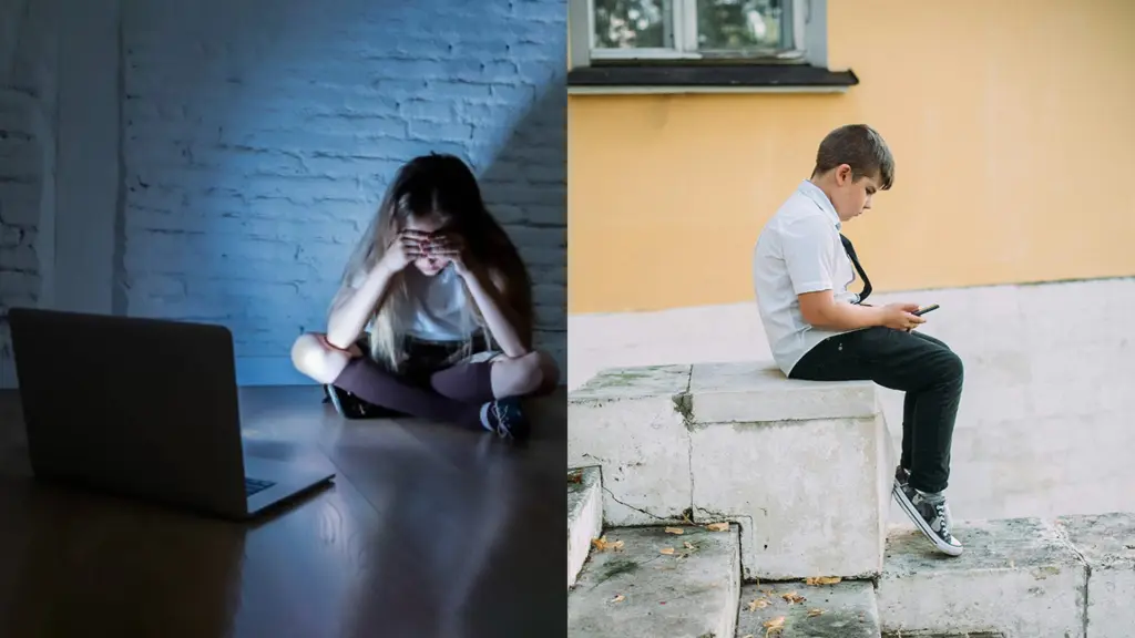 Children using social media