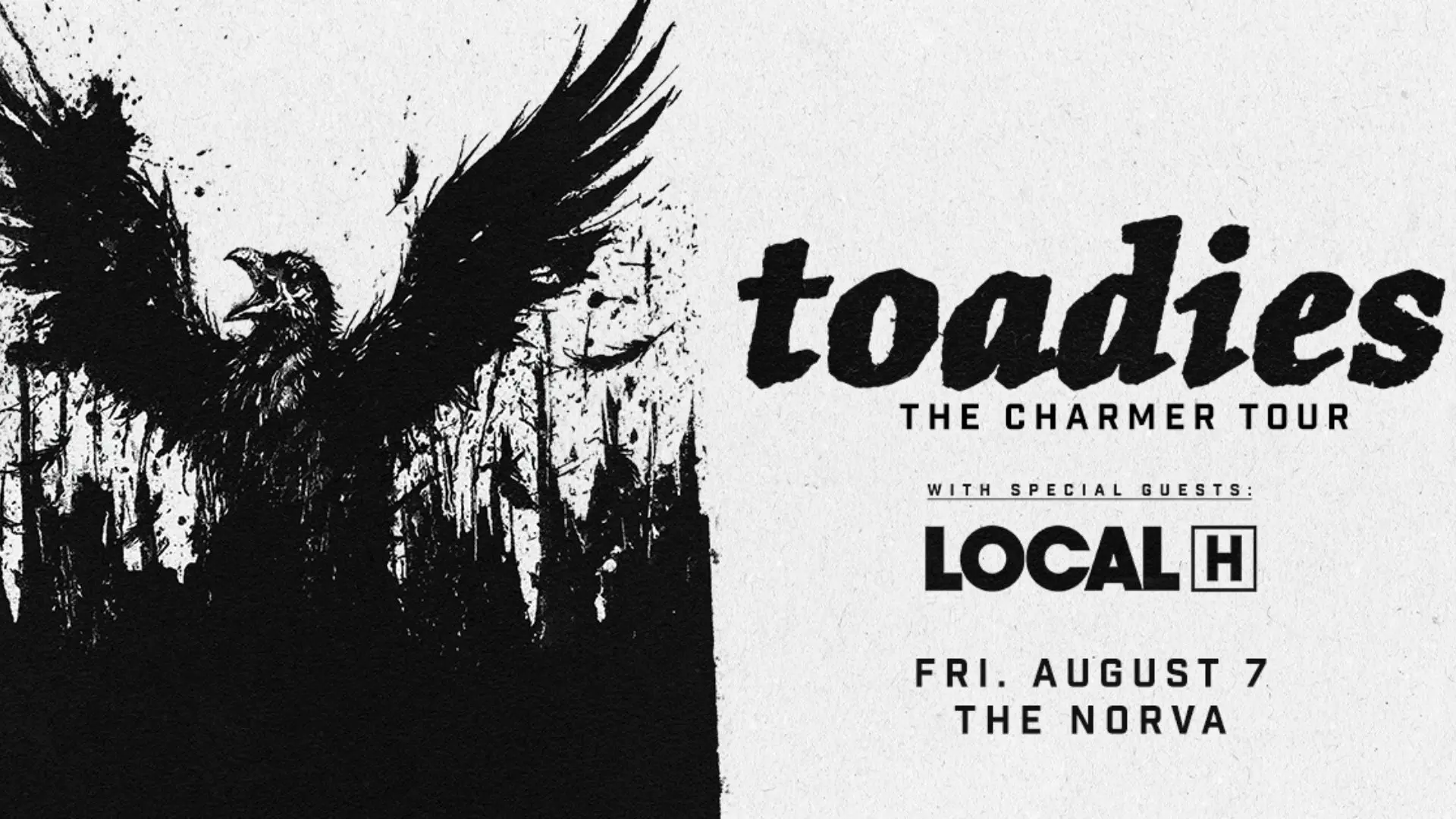 Image promoting Toadies on The Charmer Tour with Special Guests Local H on Friday August 7, at The NorVa